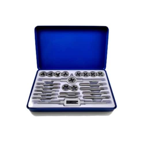 Coffret de Tarauds et Filieres 24x M5-M12 - Acier Alliage, Boîtier Métal - Outils Pratiques pour Filetage - Beast - Beast