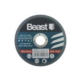 Disque de Coupe 125 x 1 x 22.2 mm - Métal Q - Précision et Performance - Haute résistance - Beast