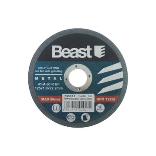 Disque de Coupe 125 x 1 x 22.2 mm - Métal Q++ - Précision et Performance - Beast - Beast
