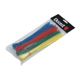 Colliers de Serrage 200x2.5 mm - Mix de 4 Couleurs - Pratiques et Polyvalents - Beast