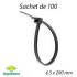 Colliers de Serrage 200x2.5 mm - Mix de 4 Couleurs - Pratiques et Polyvalents - Usage intensif - Beast