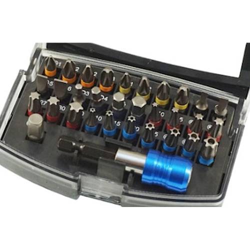 Jeu d'Embouts S2 Steel 30x - 30 Embouts Couleur, 2 Adaptateurs - Pratique et Polyvalent - Beast
