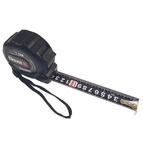 Mètre Ruban 7.5 m x 25MM - Précision et robustesse - Idéal pour Mesures Précises - Haute performance - Beast