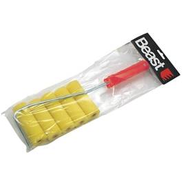Jeu de Rouleaux de Peinture 5 x 100 mm - Foam, 25 cm - Application Facile et Uniforme - Beast - Beast