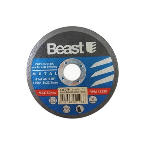 Disque de Coupe 125 x 1.6 x 22.2 mm - Métal Q - Précision et efficacité - Beast