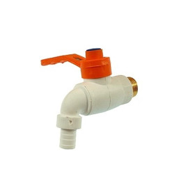 Robinet de Jardin 1/2'' - Filetage Métal - Plastique - Pratique et Durable - Chantier et atelier - Beast