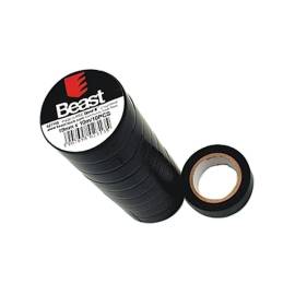 Ruban Isolant Noir 19mm x 10m - Lot de 10 Rouleaux - Résistant et Pratique - Beast