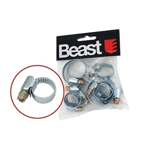 Colliers de Serrage en Acier 2x(10-16, 12-22, 16-27, 25-40 mm) - Acier, Résistants et Durables - Beast - Beast