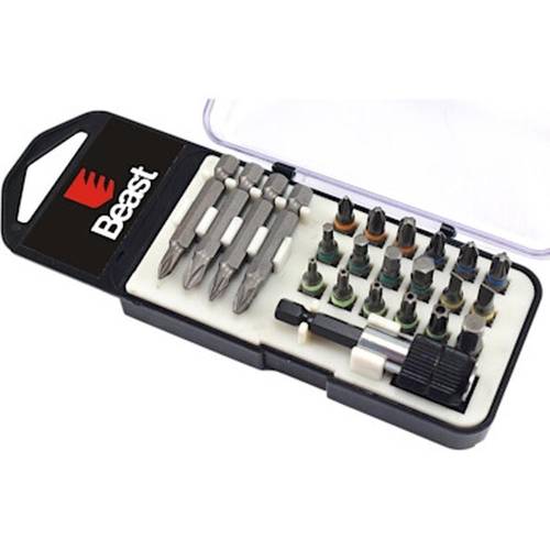 Jeu d'Embouts S2 Acier 22 Embouts - Couleur Adaptateur - Outils Pratiques et Polyvalents - Bricolage et artisanat - Beast