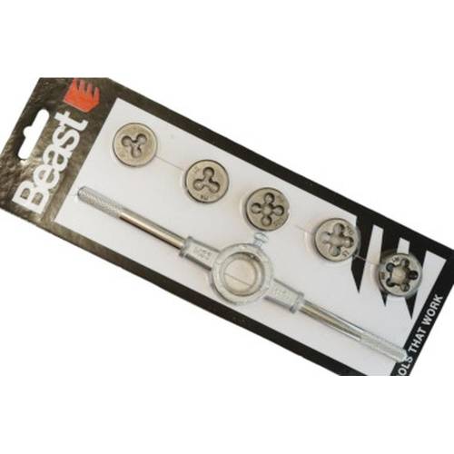 Filières 6 x M5-M12 - HCS Metric - Outils de Précision pour Filetage - Idéal pour Réparations - Beast