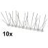 Brochettes Anti Pigeon 10x25 cm - Spikes 2-4-2-4 - Protection Efficace contre les Pigeons - Beast