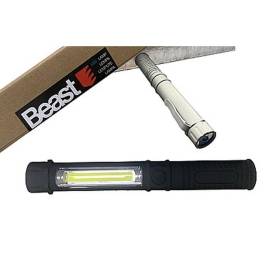 Lampe de Garage COB 2W LED 1W 164 mm - Magnétique - 3xAAA - Éclairage Pratique et Efficace - Haute performance - Beast