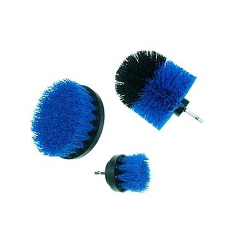 Jeu de Brosses Nylon 3 pcs - 5, 8.5 et 10 cm - Hex Shank - Polyvalent et Efficace - Beast