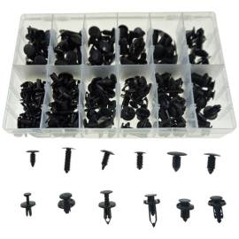 Assortiment de Clips 192 pcs - 6 Modèles, 6.3-10 mm - Fixation Sécurisée et Pratique - Beast - Beast