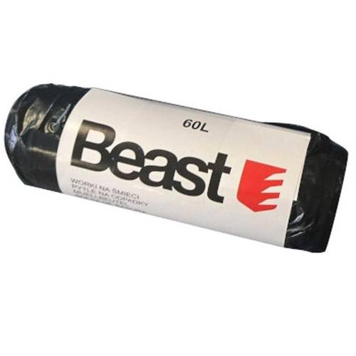 Sac Poubelle 10 pcs 60x75 cm - 60L, 20 Microns - Résistant et Pratique - Beast - Beast