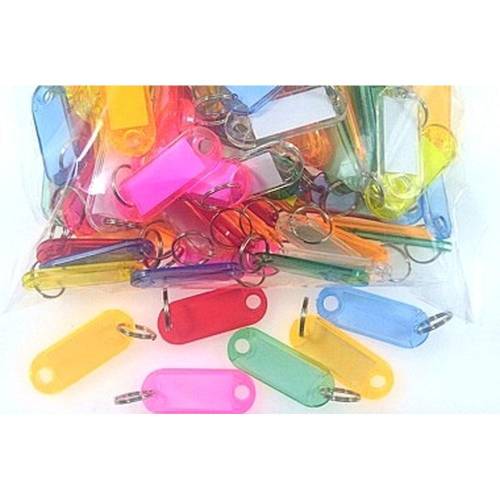 Jeu de Porte-Étiquettes 100 pcs 57x22 mm - Color Mix, Double Face - Pratique et Personnalisable - Beast
