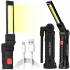 Lampe de Garage COB 4 LED Rouge - 24 COB - 2x1800mAh Li-ion USB - Éclairage Pratique et Polyvalent - Beast