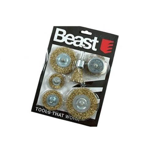 Jeu de Brosses à Métal 6x - 1.5, 2, 2.5, 3 - Polyvalent et Efficace - Résistance et précision - Beast