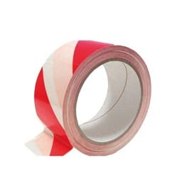 Ruban Avertissement Blanc-Rouge 50mm x 33m - Adhésif Résistant - Sécurité et Visibilité - Beast