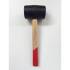 Maillet Caoutchouc 80 mm - Manche en Acier, 950 g - Résistant et Pratique - Beast - Beast