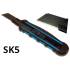 Cutter Lame Cassable 18mm - SK-5, Poignée TPR, Aluminium - Précision et Confort d'Utilisation - Beast