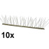 10 Pics Anti-Pigeons, Oiseaux en Inox 50 cm - Barrière 5 m - Protection Toiture, Rebords et Gouttières - Beast