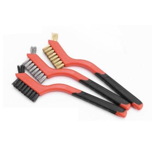 Jeu de Brosses 3x Nylon et Acier D40 mm - Résistantes et Efficaces - Nettoyage Optimal - Chantier et atelier - Beast