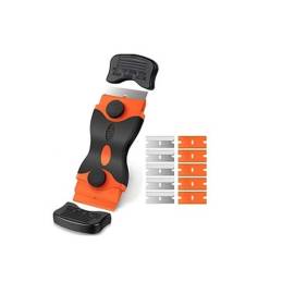 Gratte Vitre Plastique 115 mm - 5 Lames Métal et 5 Lames Plastique - Pratique et Efficace - Beast