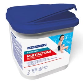 Produit Multiactions Piscine 5 kg - Low Boric 0,3 % - Traitement Complet et Sécurisé - D-Work