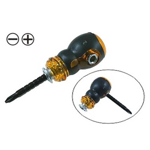 Jeu de Tournevis 3 en 1 Double End Stubby 45-55 mm - Acier, Compact et Polyvalent - Prise en Main Facile - Beast