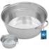 Bassin D Acier Galvanisé 13L Rond - Robuste et durable - Chantier et atelier - Beast