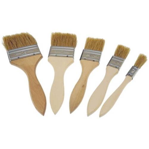 Assortiment de Pinceaux 5 Pcs 0.5-2.5 - Poils Synthétiques - Manche Bois - Précision et polyvalence - Beast