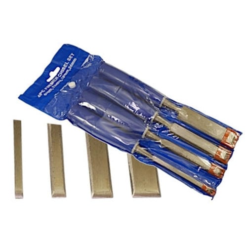 Jeu de Ciseaux à Bois 4 Pcs - 6, 12, 18, 24 mm - Acier Durable - Précision et Confort D Utilisation - Beast