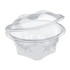 50 Barquettes à Salade 1000 ml avec Couvercle Attenant (175x166xH.66mm) en PET Pratiques, Hermétiques et Résistantes - D-Work
