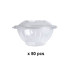 50 Barquettes à Salade 1000 ml avec Couvercle Attenant (175x166xH.66mm) en PET Pratiques, Hermétiques et Résistantes - D-Work