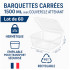 50 Barquettes à Salade 1000 ml avec Couvercle Attenant (175x166xH.66mm) en PET Pratiques, Hermétiques et Résistantes - D-Work