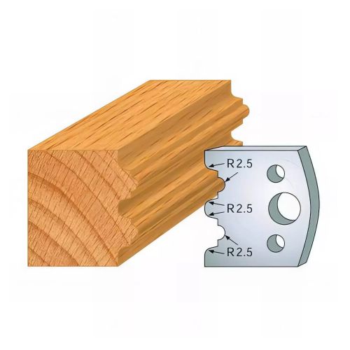 Jeu de 2 Contre-Fers Profilés HT 40mm - N°108 - Résistance et Précision - Outil Indispensable pour Menuiserie - Diamwood
