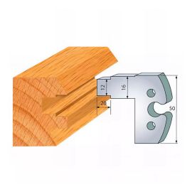 Jeu de 2 Fers Profilés Acier HT 50mm - N°282 - Résistance et Précision - Outil Indispensable pour Menuiserie - Diamwood