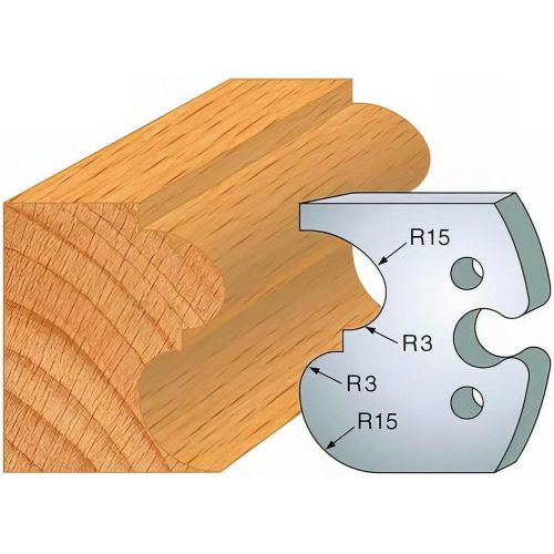 Jeu de 2 Contre-Fers Profilés HT 50mm - N°216 - Résistance et Précision - Outil Indispensable pour Menuiserie - Diamwood