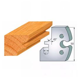 Jeu de 2 Fers Profilés Acier HT 50mm - N°276 - Résistance et Précision - Outil Indispensable pour Menuiserie - Diamwood