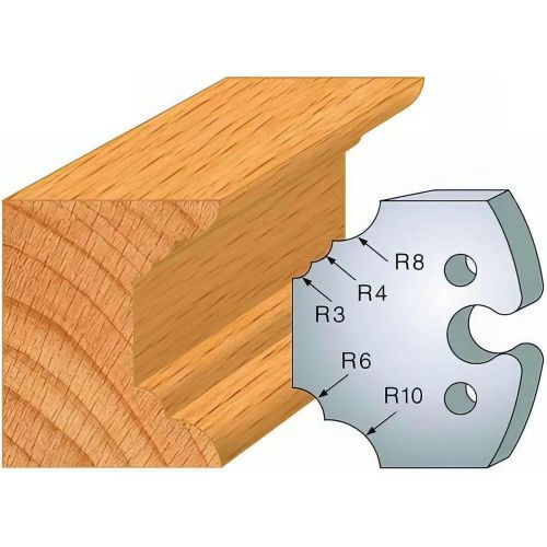 Jeu de 2 Contre-Fers Profilés HT 50mm - N°220 - Résistance et Précision - Outil Indispensable pour Menuiserie - Diamwood