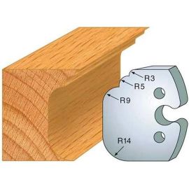 Jeu de 2 Contre-Fers Profilés HT.50mm N°225 - Précision et Robustesse - Outil Indispensable pour Menuiserie - LEMAN