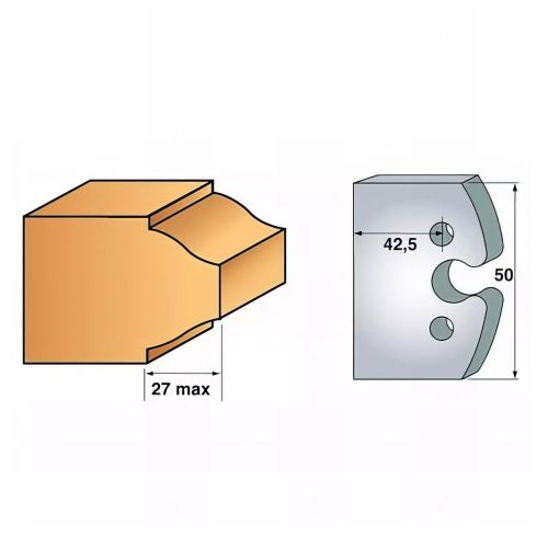 Jeu de 2 Contre-Fers Profilés HT.50mm N°293 - Précision et Robustesse - Outil Indispensable pour Menuiserie - LEMAN Jeu de 2 Contre-Fers Profilés HT.50mm N°293 - Précision et Robustesse - Outil Indispensable pour Menuiserie - LEMAN