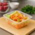 50 Barquettes à Salade 1000 ml avec Couvercle Attenant (175x166xH.66mm) en PET Pratiques, Hermétiques et Résistantes - D-Work