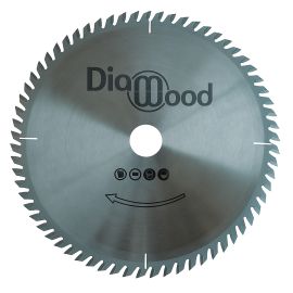 Lame de Scie Circulaire HM D. 225 x Al. 30 x ép. 2,5/1.8 mm x Z68 TP Neg pour Aluminium - Diamwood