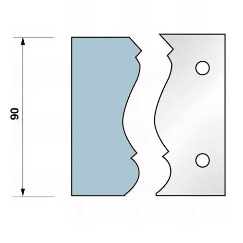Jeu de 2 Fers Profilés N°305 - Pour P.O. HT 90mm - Précision et Performance Optimale - LEMAN
