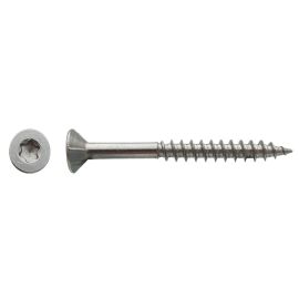 100 Vis Bois Tête Fraisée Torx T30 F/Partiel 6 x 100 mm - Inox A2 - D-Work