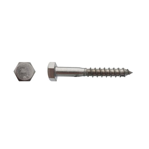 200 Tirefonds Bois Tête Hexagonale 5 x 30 mm - DIN 571 - Inox A4 - D-Work