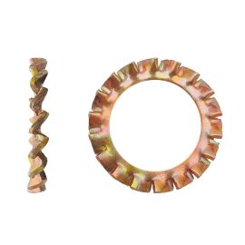 1000 Rondelles Denture Extérieure M6 mm - DIN 6798 A - Zingué Bichro - D-Work