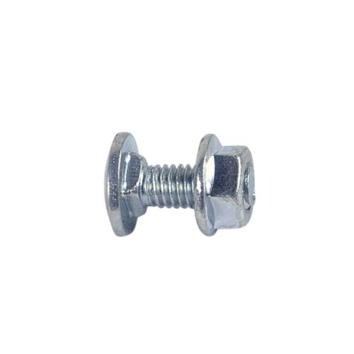 200 Boulons de Cornière Tête Ronde Collet Carré Réduit TRCC 6 x 16 mm - DIN 603/DIN 6923 - Zingué blanc - D-Work